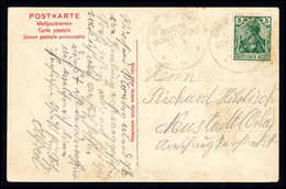 Beleg MSP No.4 (Hapag-Dampfer "Pyranga") 11/9 10, Seltene Postkarte 5 Pfg. ("Woermann-Linie", Leichte Altersspuren). (Mi - Altri & Non Classificati