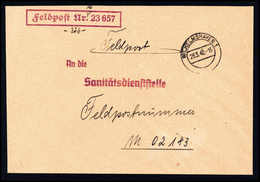 Beleg SCHARNHORST (Fp.-Nr."M23657"), Tadelloser Feldpostbrief Mit Stempel WILHELMSHAVEN 28/3 40. - Altri & Non Classificati