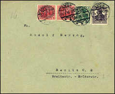 Beleg 10 Pfg., Senkr. Paar Mit DR 5 Und 15 Pfg. Auf Bedarfsbrief Mit Stempel LYCK 24/9 20 Nach Berlin. (Michel: 16(2),DR - Other & Unclassified