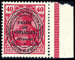 ** 40 Pfg., Unverausgabt, Tadellos Postfr. Vom Re. Bogenrand.<br/><b>Katalogpreis: 260,-</b> (Michel: I) - Altri & Non Classificati