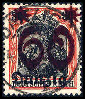 Gest. 60 A. 30 Pfg., Tadelloses Exemplar Mit Idealem Stempel DANZIG, Sign. Infla, Gruber BPP.<br/><b>Katalogpreis: 200,- - Sonstige & Ohne Zuordnung