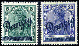 5 Und 20 Pfg., Je Tadellos Postfrisch.<br/><b>Katalogpreis: 100,-</b> (Michel: 21I,23I) - Altri & Non Classificati