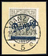 Briefst. 2½ Pfg., Tadelloses Exemplar Mit Ideal Aufges., Zeitgerechtem Stempel DANZIG 5e 29/9 20. Für Hohe Ansprüche, Fo - Other & Unclassified