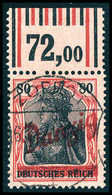 Gest. 80 Pfg., Walzendruck, Tadelloses Oberrandstück Mit Sauber Aufges., Zeitgerechtem Stempel ZOPPOT "f" 26/3 21. In Ge - Sonstige & Ohne Zuordnung