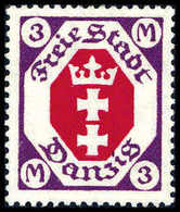 3 Mk., Wz. Stehend, Ohne Unterdruck, Tadellos Postfrisch.<br/><b>Katalogpreis: 400,-</b> (Michel: 86X) - Altri & Non Classificati