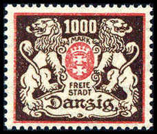 ** 1000 Mk., Wz. X, Tadellos Postfr., Fotobefund Gruber BPP.<br/><b>Katalogpreis: 950,-</b> (Michel: 145X) - Altri & Non Classificati