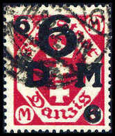 Gest. 6 A. 3 Mk., Tadellos Gestplt., Fotobefund Tworek BPP.<br/><b>Katalogpreis: 350,-</b> (Michel: 25b) - Altri & Non Classificati