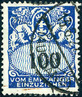 Gest. 100 Pfg., Plf. II, Tadellos Gestplt.<br/><b>Katalogpreis: 200,-</b> (Michel: 37II) - Sonstige & Ohne Zuordnung