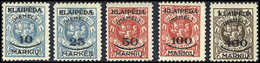 ** 10-400 Mk., Tadellos Postfr. Serie, Sign. Klein BPP.<br/><b>Katalogpreis: 120,-</b> (Michel: 124/28) - Sonstige & Ohne Zuordnung