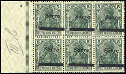 ** 5 Pfg., Tadellos Postfr. Rand-Sechserblock Mit Stark Verschobenem Aufdruck. (Michel: 4bIII(6)) - Altri & Non Classificati