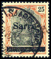 Gest. 25 Pfg., Tadellos Gestplt., Sign. Burger BPP.<br/><b>Katalogpreis: 150,-</b> (Michel: 9bIII) - Sonstige & Ohne Zuordnung