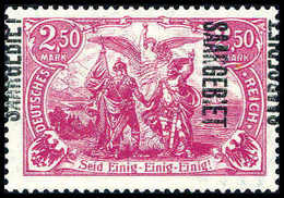 ** 2,50 Mk., Tadellos Postfr., Doppelt Sign. Burger BPP.<br/><b>Katalogpreis: 250,-</b> (Michel: 43c) - Other & Unclassified