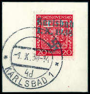 Briefst. 20 H., Tadelloses Bfstk. Mit Ersttagsstempel, Sign. Dub.<br/><b>Katalogpreis: 500,-</b> (Michel: 3A) - Other & Unclassified