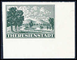 ** Theresienstadt, Abart: Ungezähnt, Tadellos Postfr. Re. Unt. Bogenecke. In Dieser Form Selten, Fotobefund Pfeiffer BPP - Other & Unclassified