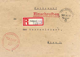 Beleg 1942, Tadelloser R-Feldpostbrief Vom 29.5. Von Der Festung Narvik (FP-Nr. 45595 G) Nach Wien. Der Einschreibezette - Altri & Non Classificati