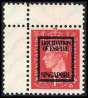 O. Gummi Singapore 1 P., Tadellos Ungebr. O.G., Sign.<br/><b>Katalogpreis: 140,-+</b> (Michel: 10IVa) - Altri & Non Classificati