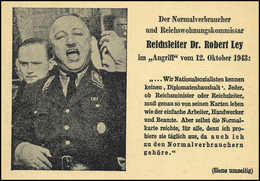 Beleg 1943, Britische Propagandakarte "Reichsleiter Dr.Robert Ley", Tadellos Ungebraucht.<br/><b>Katalogpreis: 220,-+</b - Altri & Non Classificati