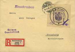 Beleg Postverschlußzettel 84 Pfg., Plf. V, Auf Tadellosem R-Brief.<br/><b>Katalogpreis: 300,-</b> (Michel: 5V) - Sonstige & Ohne Zuordnung