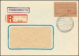 Beleg 84 Pfg., Schöner Einschreibe-Fensterumschlag Mit SST Vom 5.8.46 (rs. Ohne Die Oberklappe).<br/><b>Katalogpreis: 30 - Other & Unclassified