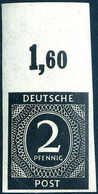 ** 2 Pfg., Ungezähnt, Tadellos Postfr. Vom Oberrand.<br/><b>Katalogpreis: 300,-</b> (Michel: 912U) - Altri & Non Classificati