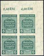 ** 6 Pfg., Ungez., Tadellos Postfr. Viererblock Aus Der Re. Oberen Bogenecke.<br/><b>Katalogpreis: 6oo,-</b> (Michel: 12 - Other & Unclassified