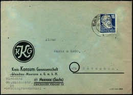 16 Pfg., Plf. I, Bedarfs-Firmen-Ortsbrief Mit Stempel GLAUCHAU, Sign. Schönherr BPP.<br/><b>Katalogpreis: 400,-</b> (Mic - Other & Unclassified