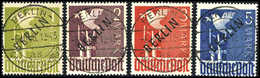 Gest. 1-5 Mk., Vier Tadellose Werte Mit Je Zentr. Aufges. Stempel BERLIN CHARLOTTENBURG 2, Sign. Schlegel BPP.<br/><b>Ka - Sonstige & Ohne Zuordnung