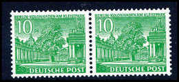 ** 10 Pfg., Rollenmarke, Tadellos Postfr. Waagr. Paar, Sign. Schmidl.<br/><b>Katalogpreis: 190,-</b> (Michel: 47II(R)) - Sonstige & Ohne Zuordnung