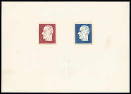 1956, Thomas Mann, Entwürfe Für Zwei Zur Ausgabe Vorgesehenen Gedenkmarken, Amtliche Vorlagedrucke In Hellkarmingrau Und - Autres & Non Classés