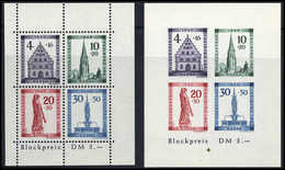 ** Freiburg-Blockpaar, Abart IV,  Postfr. (Bl.1A Kl. Randfleckchen), Sign. Schlegel BPP.<br/><b>Katalogpreis: 600,-</b>  - Other & Unclassified