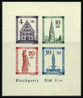 Freiburg-Block, Ungezähnt, Abart IV, Tadellos Postfrisch.<br/><b>Katalogpreis: 300,-</b> (Michel: Bl.1BIV) - Sonstige & Ohne Zuordnung