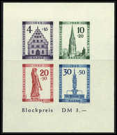 Freiburg-Block, Ungezähnt, Abart VI, Tadellos Postfrisch.<br/><b>Katalogpreis: 300,-</b> (Michel: Bl.1BVI) - Otros & Sin Clasificación