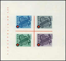 **/o. Gummi Rotes Kreuz, Tadellos Postfr. Serie, Dazu Der Block.<br/><b>Katalogpreis: 220,-</b> (Michel: 42/45,Bl.2I/I) - Altri & Non Classificati