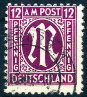 Gest. 12 Pfg., Plf. III, Tadellos Gestplt.<br/><b>Katalogpreis: 150,-</b> (Michel: 7III) - Other & Unclassified