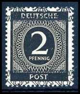 2 Pfg., Abart: Geteilter Aufdruck (Aufdruckteile An Ober- Und Unterrand), Tadellos Postfrisch. (Michel: 52IAbart) - Sonstige & Ohne Zuordnung