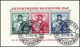 Gest. Hannovermesse-Block, Tadellos Mit SST.<br/><b>Katalogpreis: 250,-</b> (Michel: Bl.1a) - Sonstige & Ohne Zuordnung