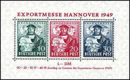** Hannovermesse-Block, Tadellos Postfr., Fotoattest Schlegel BPP.<br/><b>Katalogpreis: 700,-</b> (Michel: Bl.1c) - Autres & Non Classés