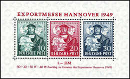 ** Hannovermesse-Block, Tadellos Postfr., Fotoattest Schlegel BPP.<br/><b>Katalogpreis: 700,-</b> (Michel: Bl.1c) - Otros & Sin Clasificación