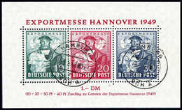 Gest. Hannovermesse-Block, 30 Pfg. Schwarzviolettultramarin, Tadelloses Exemplar Mit Zwei Sauber Aufges. Stempeln HAMBUR - Other & Unclassified