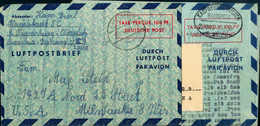Beleg 100 Und 60 Pfg., Drei Tadellose Bedarfsverwendete Luftpost-Faltbriefe Nach Argentinien Bzw. In Die USA.<br/><b>Kat - Other & Unclassified