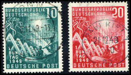 Gest. Bundestag, Plf. VI Und III, Tadellos Gestempelt.<br/><b>Katalogpreis: 650,-</b> (Michel: 111VI,112III) - Autres & Non Classés