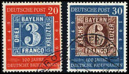 Gest. 20 Pfg., Plf. IV, Und 30 Pfg., Plf. V., Je Tadellos Gestempelt.<br/><b>Katalogpreis: 580,-</b> (Michel: 114IV,115V - Autres & Non Classés