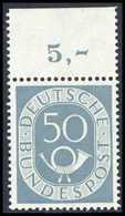 ** 50 Pfg., Tadellos Postfr. Oberrandstück (Falzrest Im Rand).<br/><b>Katalogpreis: 200,-+</b> (Michel: 134) - Altri & Non Classificati