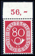 ** 80 Pfg., Tadellos Postfr. Oberrandstück (Falzrest Im Rand).<br/><b>Katalogpreis: 500,-+</b> (Michel: 137) - Altri & Non Classificati