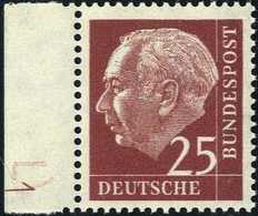 ** 25 Pfg. Lumogen, Druckerzeichen "1", Tadellos Postfr., Li. Randstück.<br/><b>Katalogpreis: 300,-</b> (Michel: 186yWDZ - Altri & Non Classificati