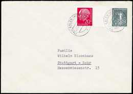 Beleg Heuss, Zwei Kombinationen, Je Auf Tadellosem Brief.<br/><b>Katalogpreis: 26o,-</b> (Michel: WZ16aIX/bX) - Altri & Non Classificati