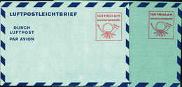 Beleg 60 Pfg., Vier Tadellose Ungebr. Luftpost-Faltbriefe, Dabei LF7a Doppelt.<br/><b>Katalogpreis: 265,-</b> (Michel: L - Other & Unclassified