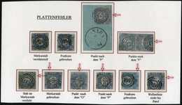 SCHLESWIG-HOLSTEIN - Kl. Spezial-Slg. Von Zehn Plattenfehlern Bzw. Druckbesonderheiten Der Mi.6, Gestplt. Sowie Auf Bfst - Sonstige & Ohne Zuordnung