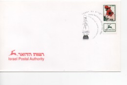 Cpa.Timbres.Israël.2001.Qiryat Gat.Stamp Exhibition .Israel Postal Authority  Timbre Anémones - Briefe U. Dokumente