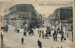 BRINDISI CORSO GARIBALDI E CORSO UMBERTO I 1917 ANIMATA CENSURA MILITARE - Brindisi